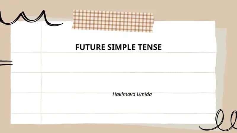 FUTURE SIMPLE TENSE 1