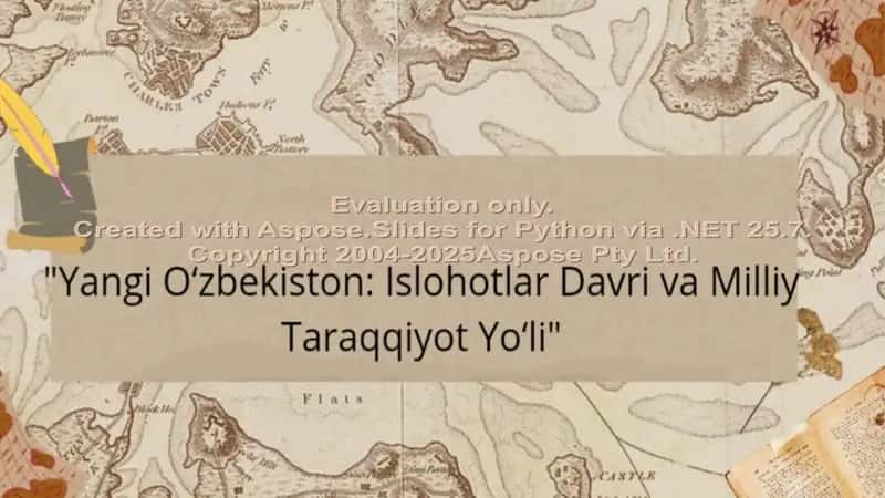 Yangi O'zbeliston:Islohotlar davri va milliy taraqqiyot yo'li 1