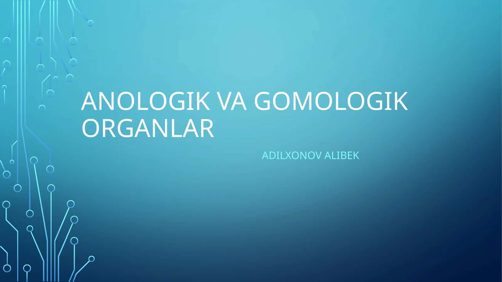 Anologik va gomologik organlar 1