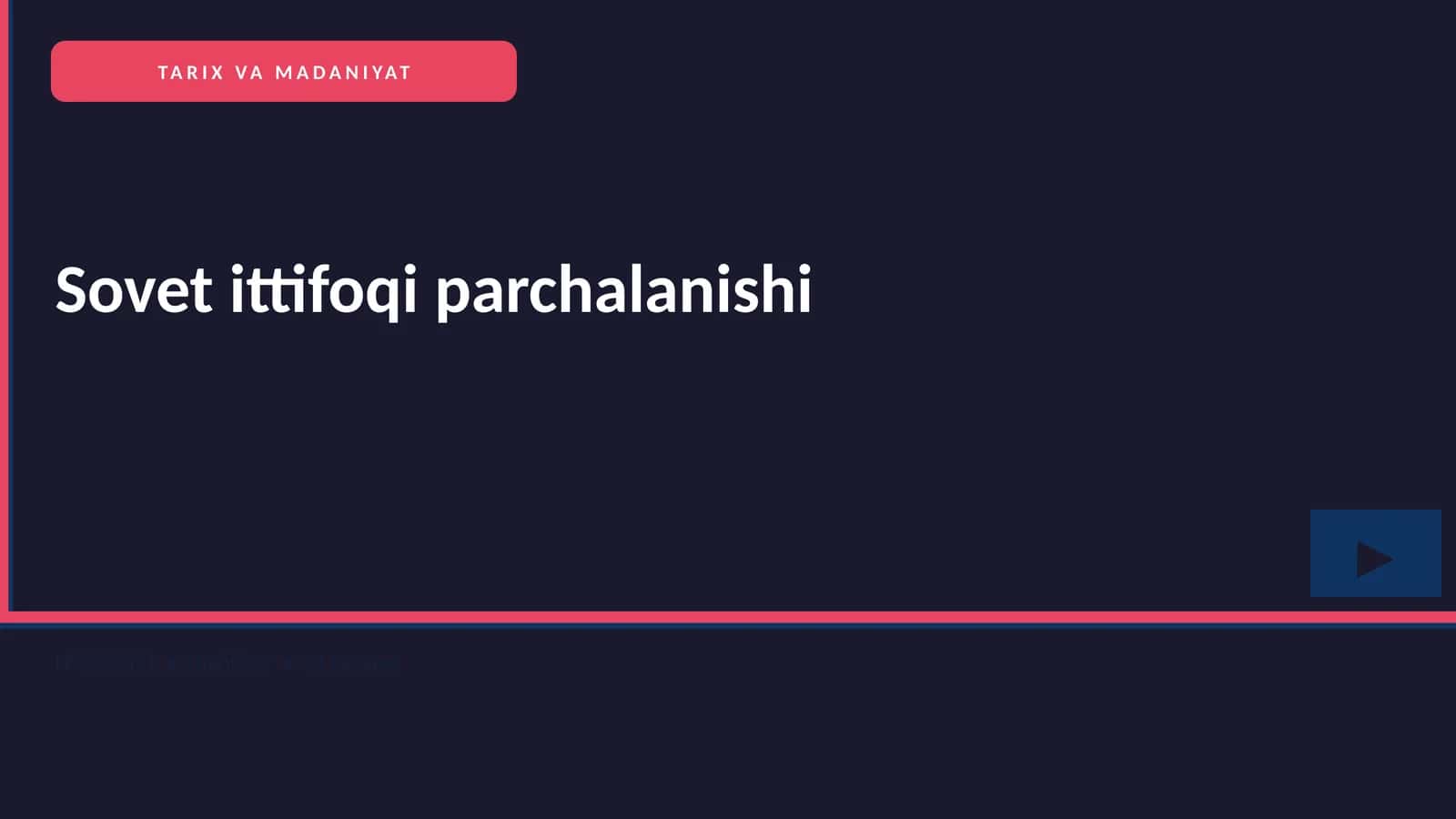 Sovet ittifoqi parchalanishi 1