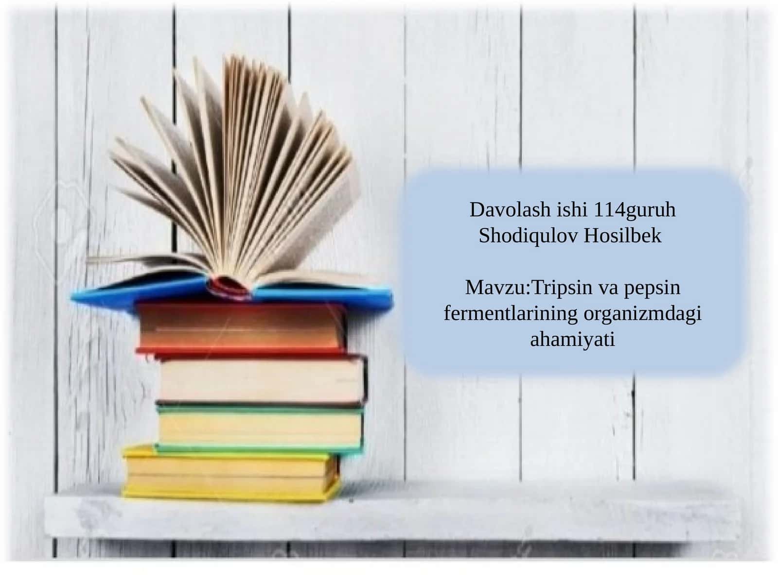 Tripisn va pepsin fermentlarining organizmdagi ahamiyati 1