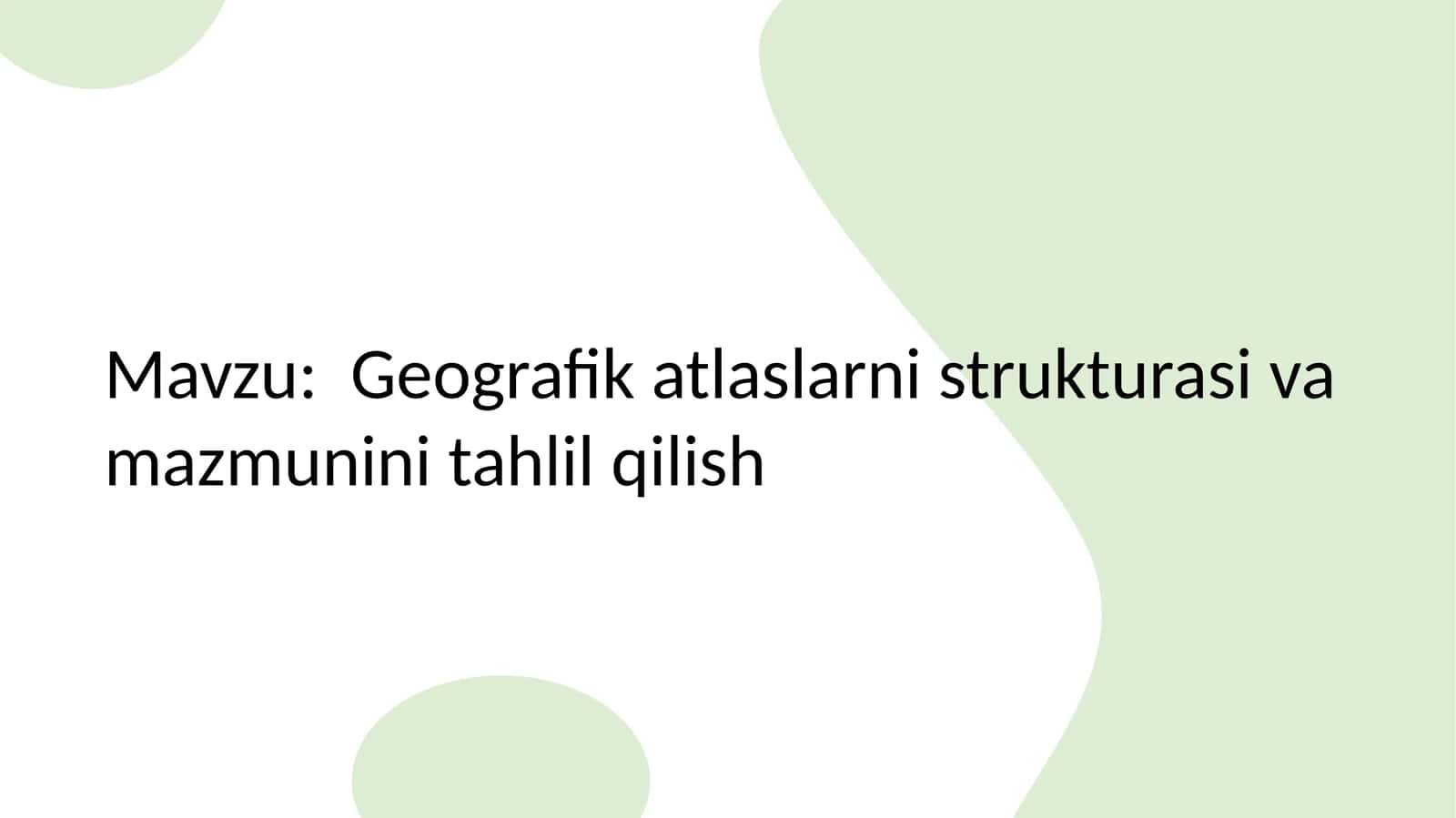 Geografik atlaslar 1