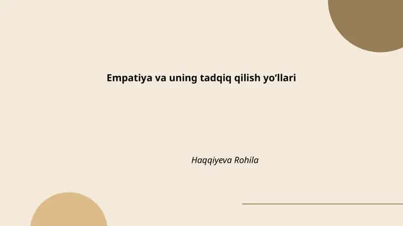Empatiya va uning tadqiq qilish yoʻllari 1