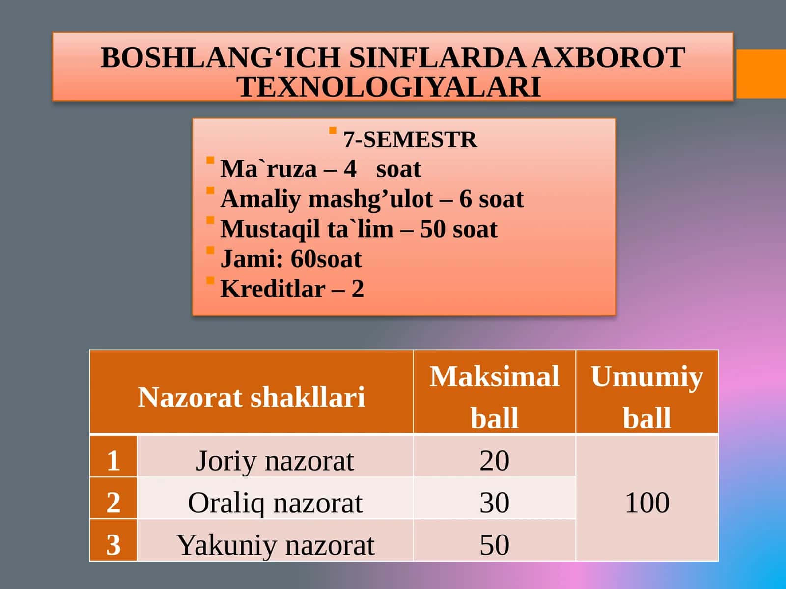 ZAMONAVIY TA’LIM TEXNOLOGIYASINING KONSEPTUAL ASOSLARI, AXBOROTTEXNALOGIYASI TUSHUNCHASI VA KLASSIFIKATSIYASI 1