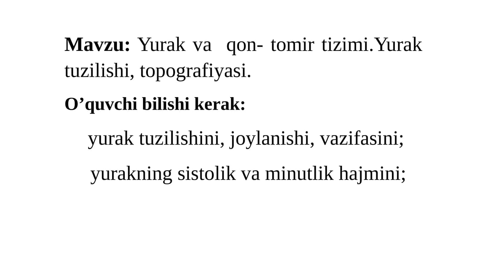Yurak va qon tomirtizimi 1