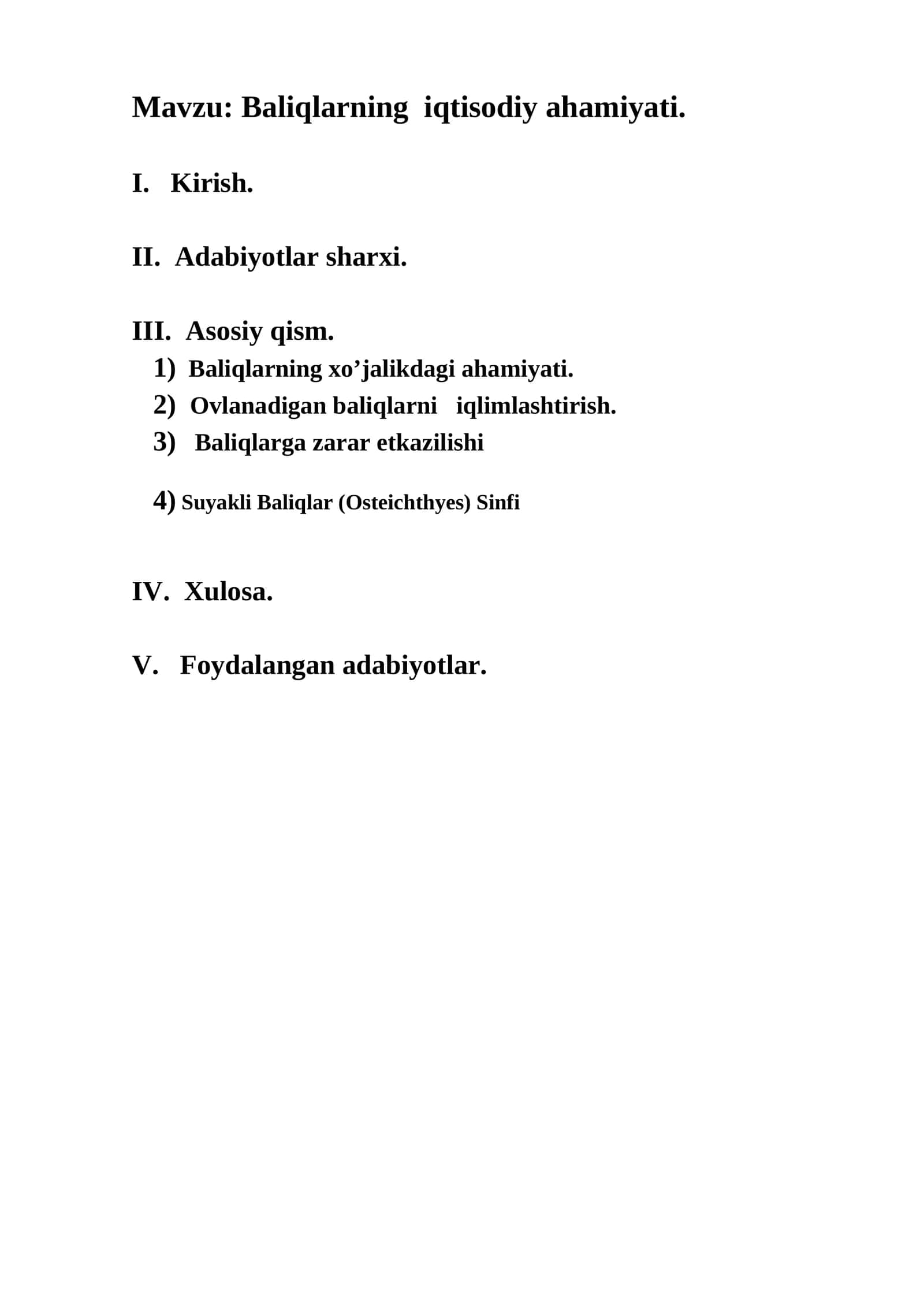 Baliqlarning iqtisodiy ahamiyati 1
