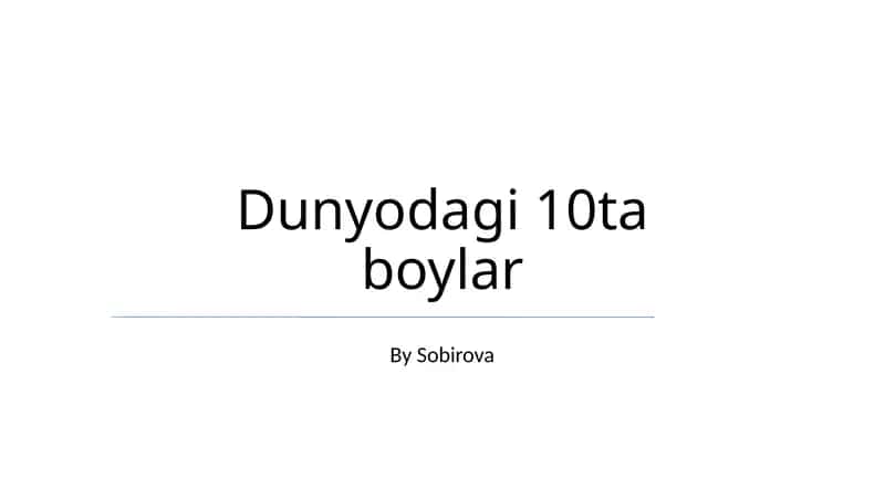 Milliarder Titanlar 1