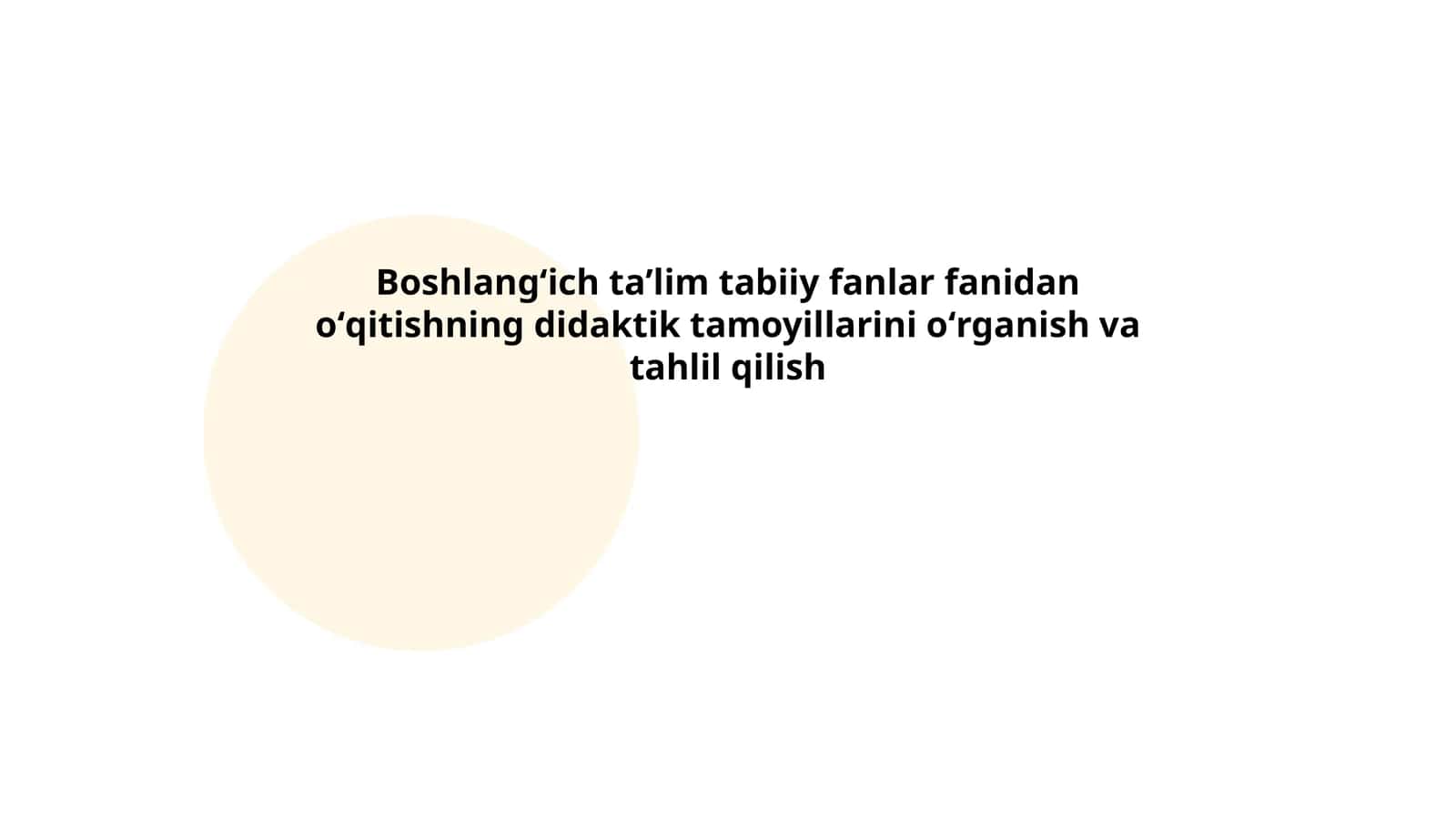 Boshlangʻich taʼlimda tabiiy fanlarning oʻqitish didaktikasi 1
