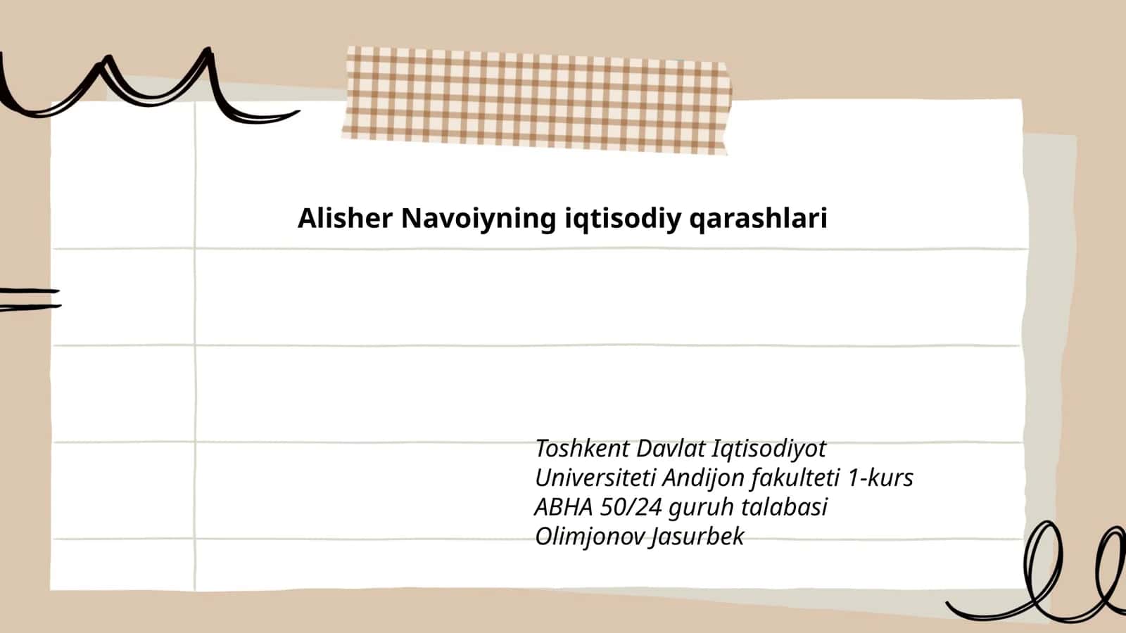 Alisher Navoiyning iqtisodiy qarashlari 1