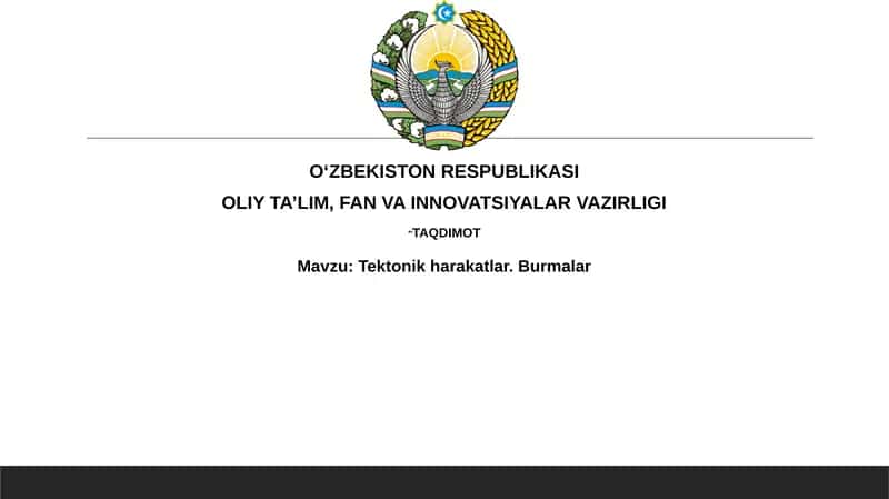 Tektonik harakatlar va Burmalar 1
