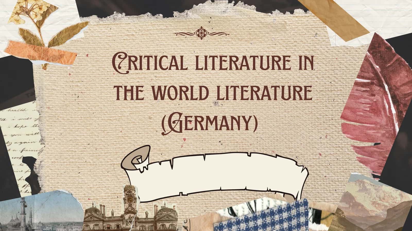 Critical literature in the world literature 1