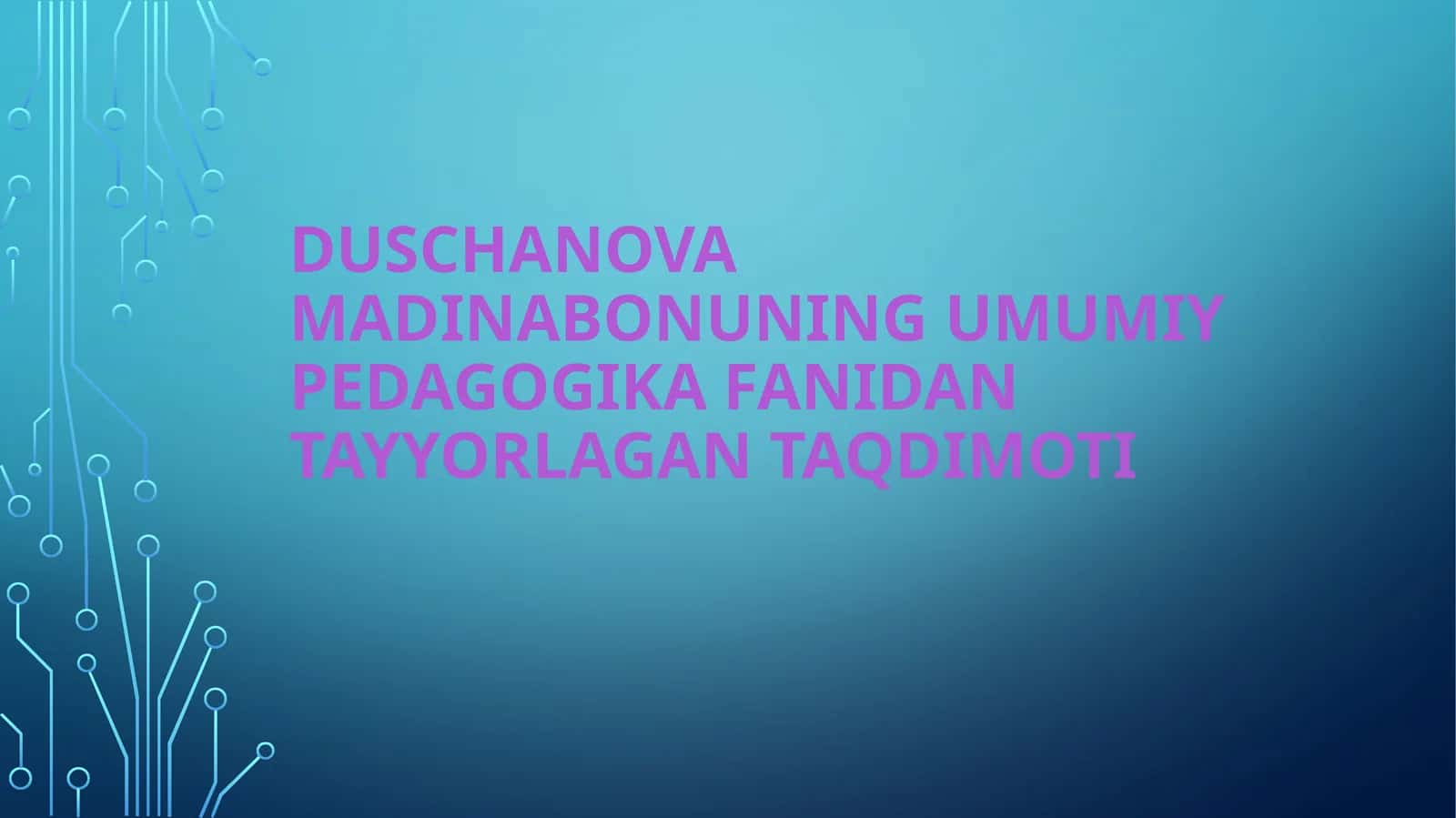 Tarbiya jarayonining shakllari va metodlari 1