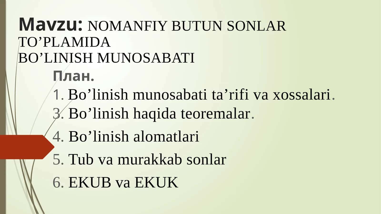 NOMANFIY BUTUN SONLAR TO’PLAMIDABO’LINISH MUNOSABATI 1