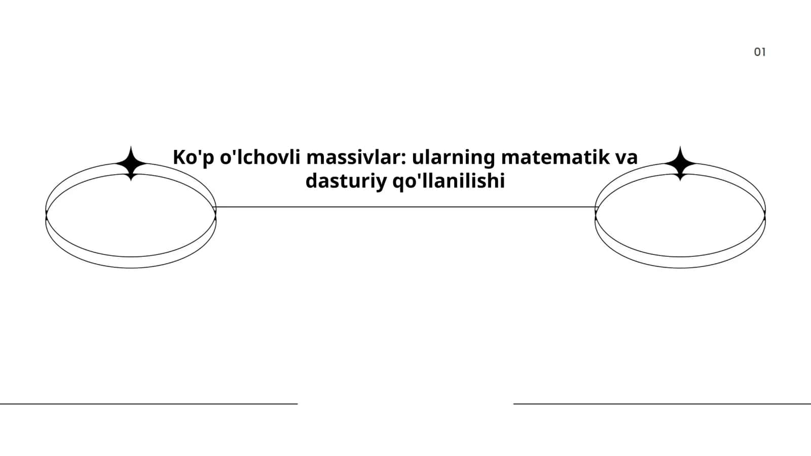 Ko'p o'lchovli massivlar: ularning matematik va dasturiy qo'llanilishi 1