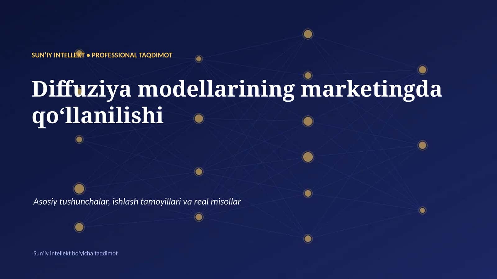 Diffuziya modellarining marketingda qoʻllanilishi 1
