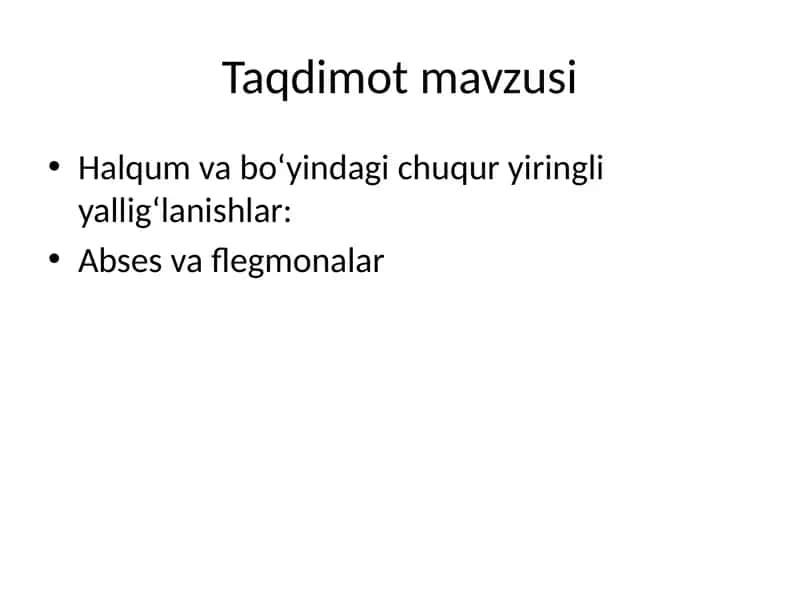 Xalqumorti (retrofaringeal) absess 1