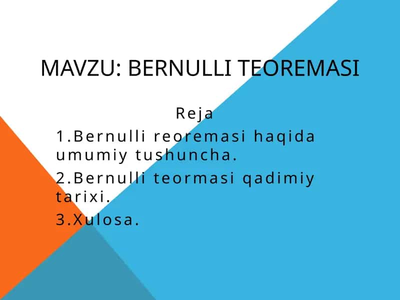 Bernulliteoremasi 1