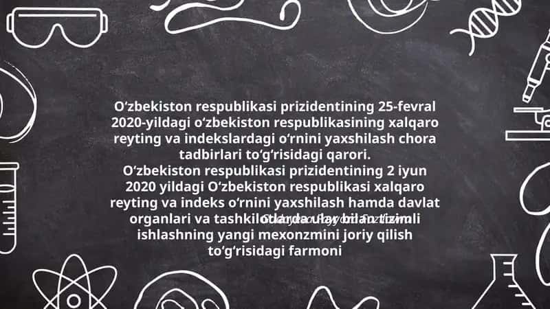 Xalqaro Reyting va Indeksning Yaxshilash Chora Tadbirlari 1