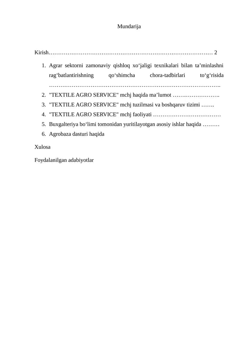 TEXTILE AGRO SERVICE 1