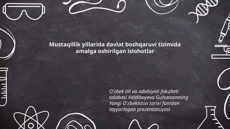 Yangi O'zbekiston tarixi fanidan tayyorlagan prezentatsiya 1