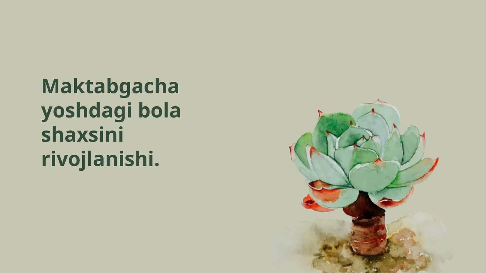 Maktabgacha yoshdagi bola shaxsini rivojlanishi 1