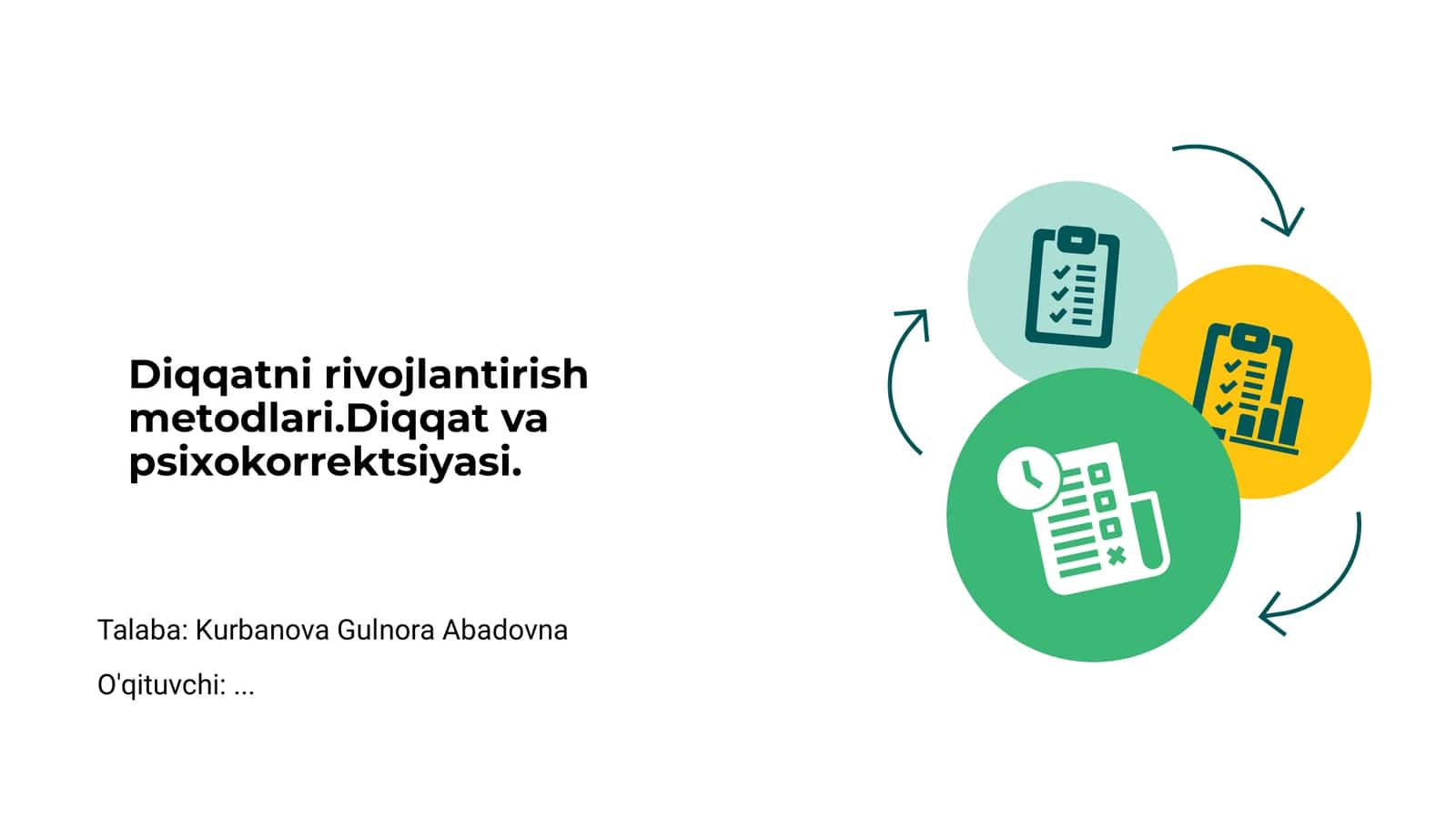 Diqqatni rivojlantirish metodlari.Diqqat va psixokorrektsiyasi 1