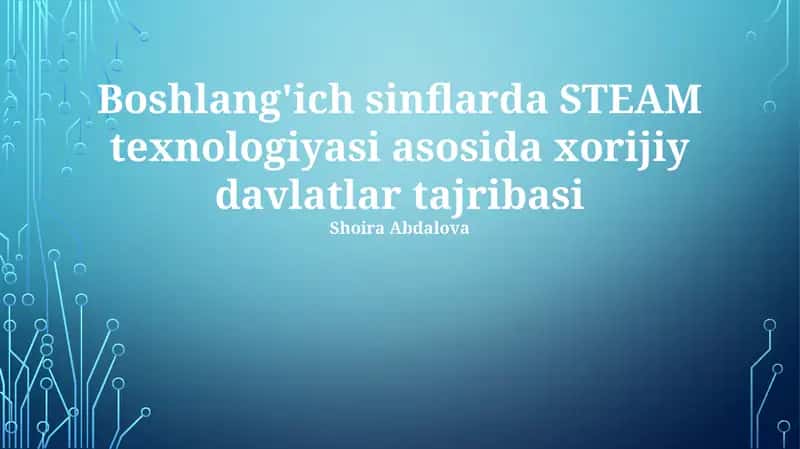 STEM o'quv dasturlari 1