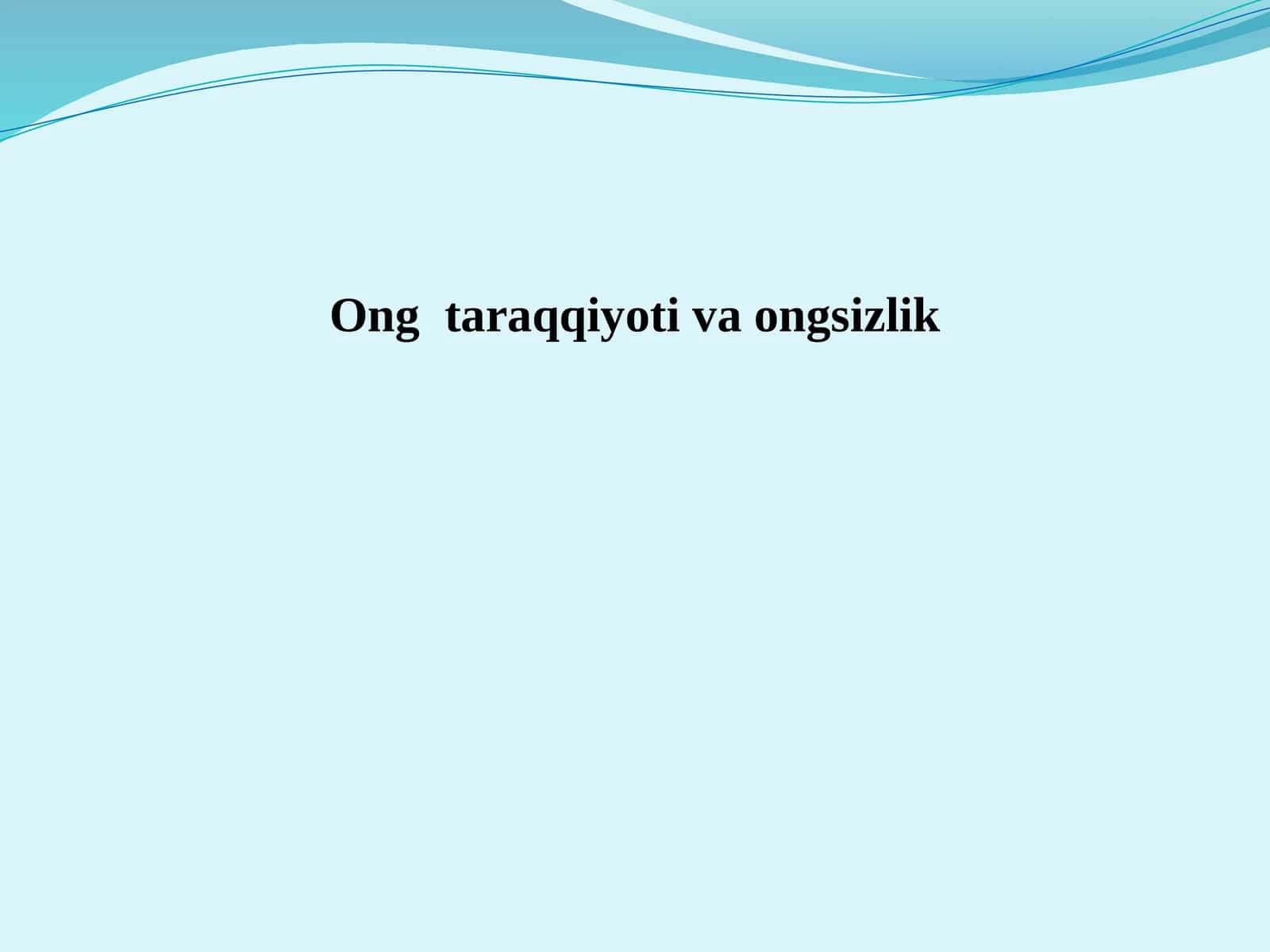Ongtaraqqiyotivaongsizlik 1