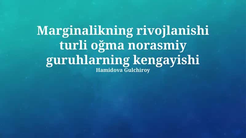 Chekka Tashkilotlarning Rivojlanishi 1