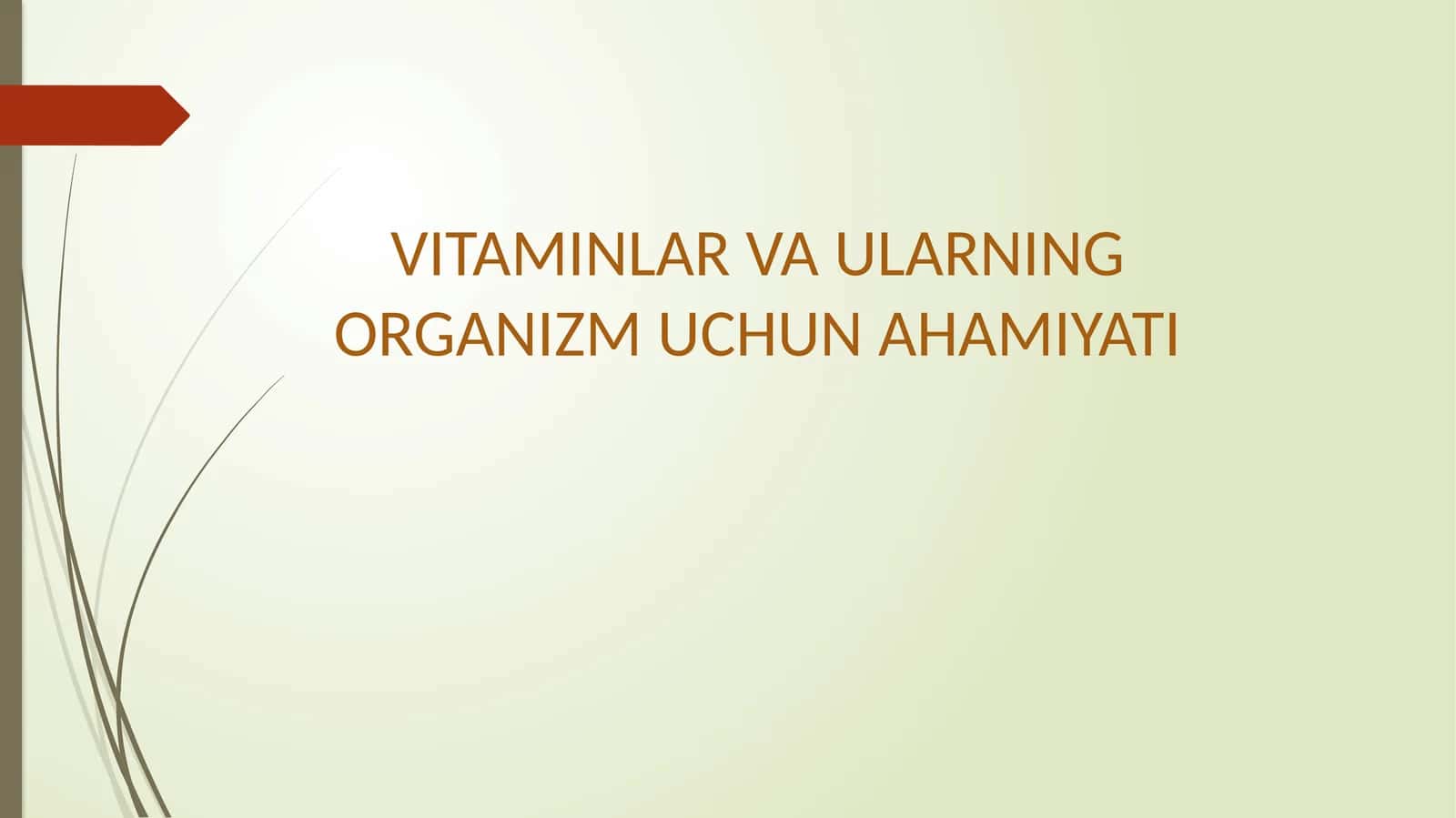 VITAMINLAR VA ULARNING ORGANIZM UCHUN AHAMIYATI 1