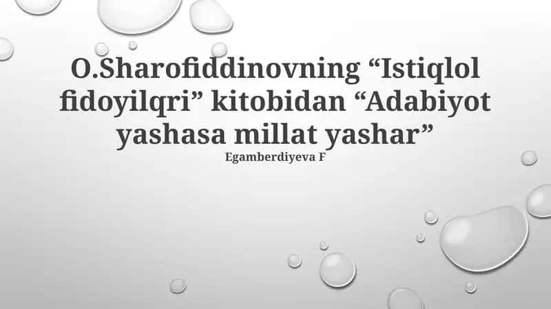 Istiqlol fidoyilqri 1