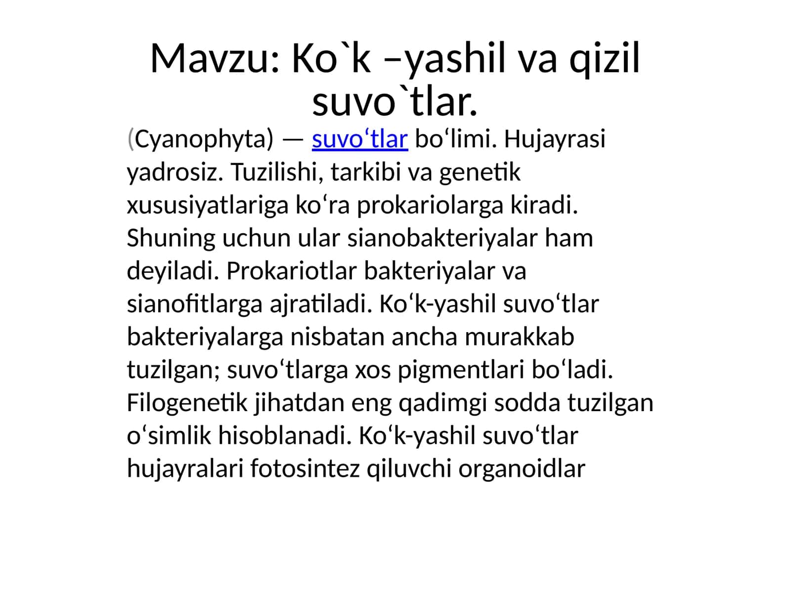 Ko`k–yashilvaqizilsuvo`tlar 1