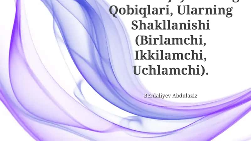 Tuxum Xujayrasining Qobiqlari, Ularning Shakllanishi (Birlamchi, Ikkilamchi, Uchlamchi) 1