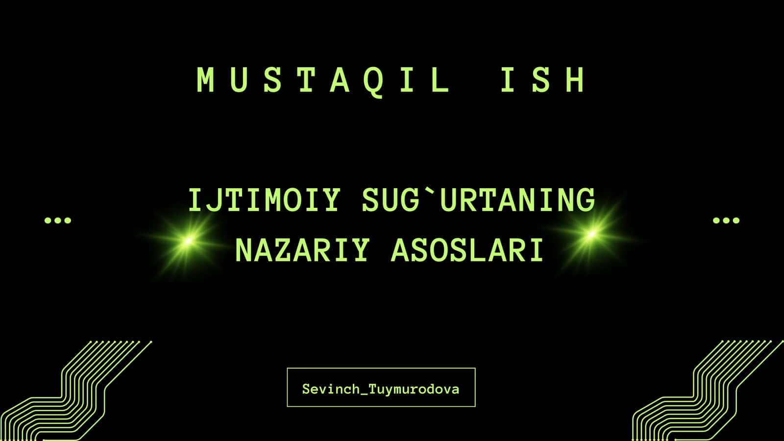Ijtimoiy suğurtaning nazariy asoslari 1