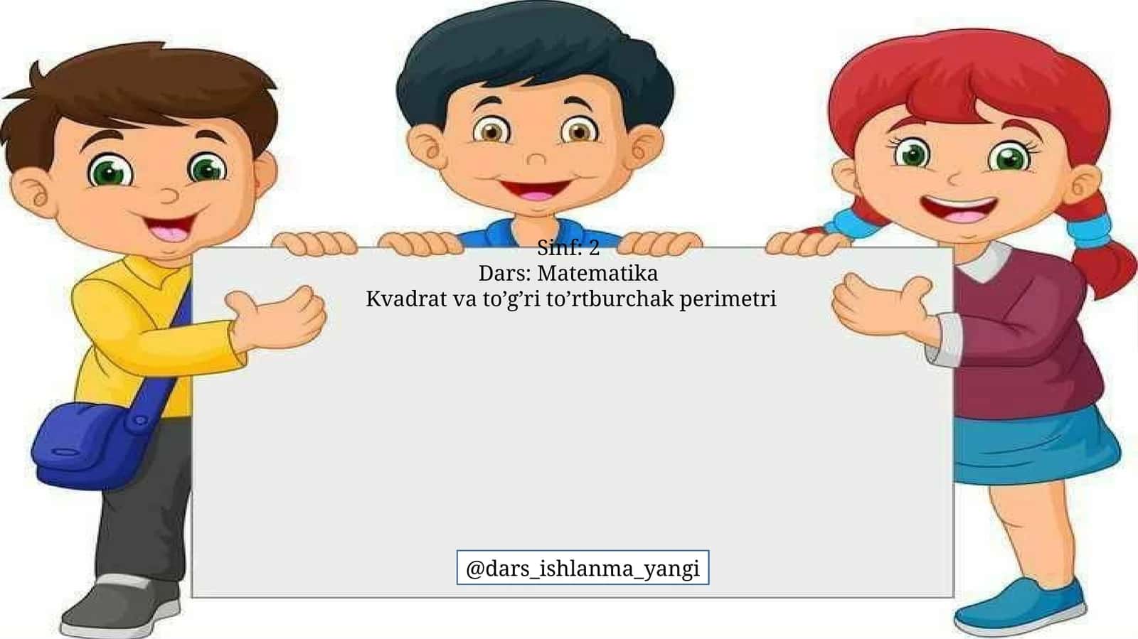 Kvadrat va to’g’ri to’rtburchak perimetri 1