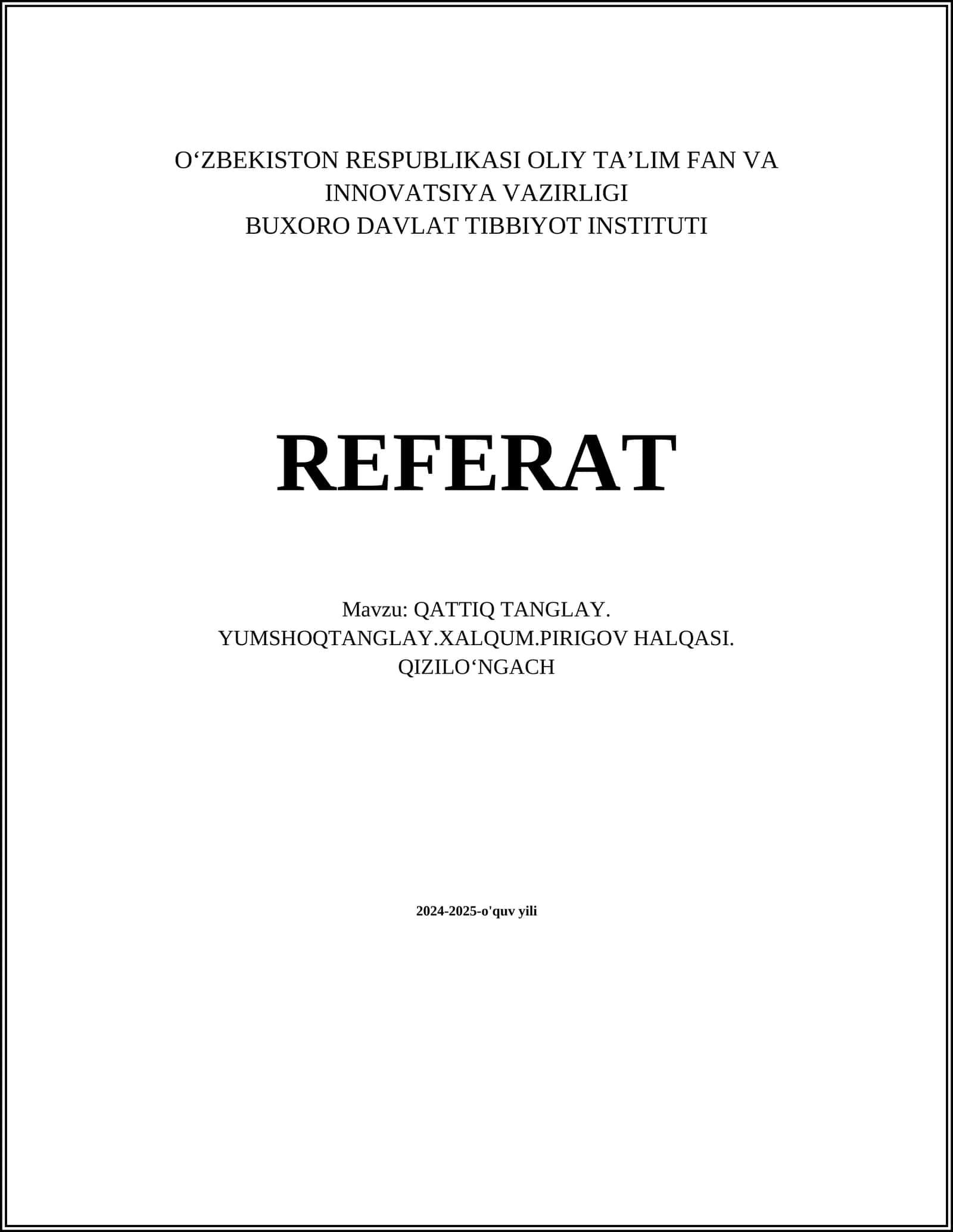 QATTIQ TANGLAY. YUMSHOQTANGLAY.XALQUM.PIRIGOV HALQASI. QIZILOʻNGACH 1