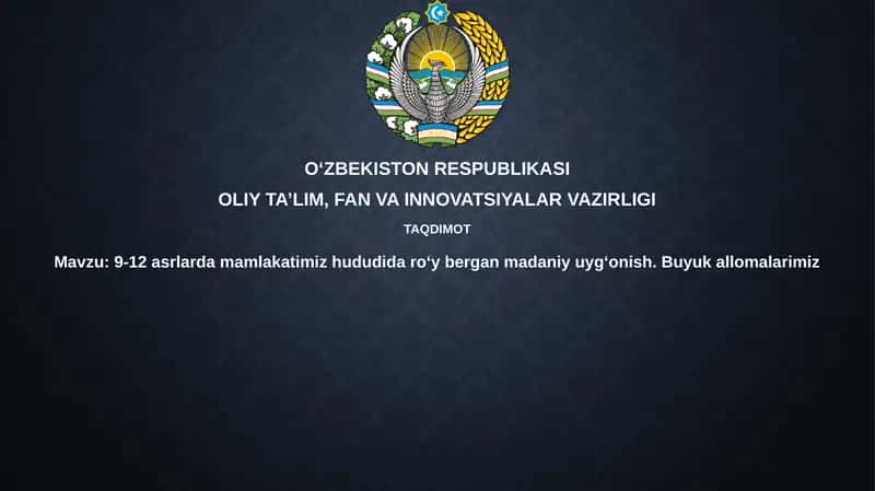 9-12-asrlar dagi madaniy yuksalish 1