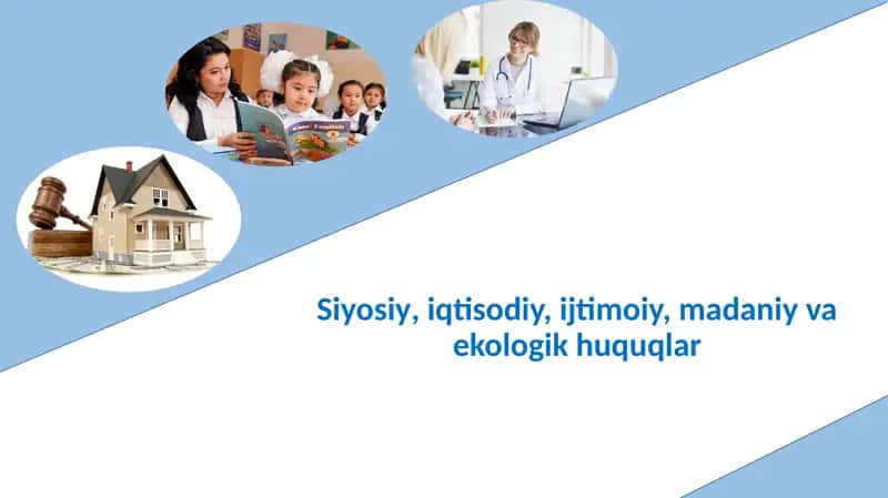 Siyosiy, iqtisodiy, ijtimoiy, madaniy va ekologik huquqlar 1
