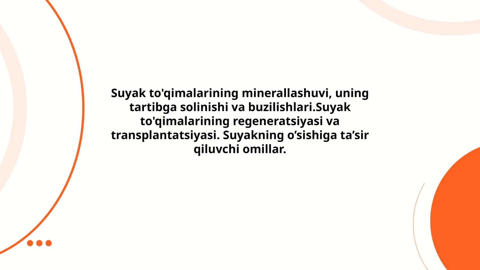 Suyak to'qimalarining mineral tarkibi va regeneratsiyasi 1