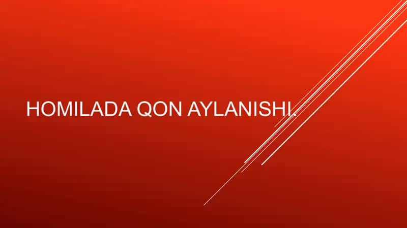 Homilada qon aylanishi 1