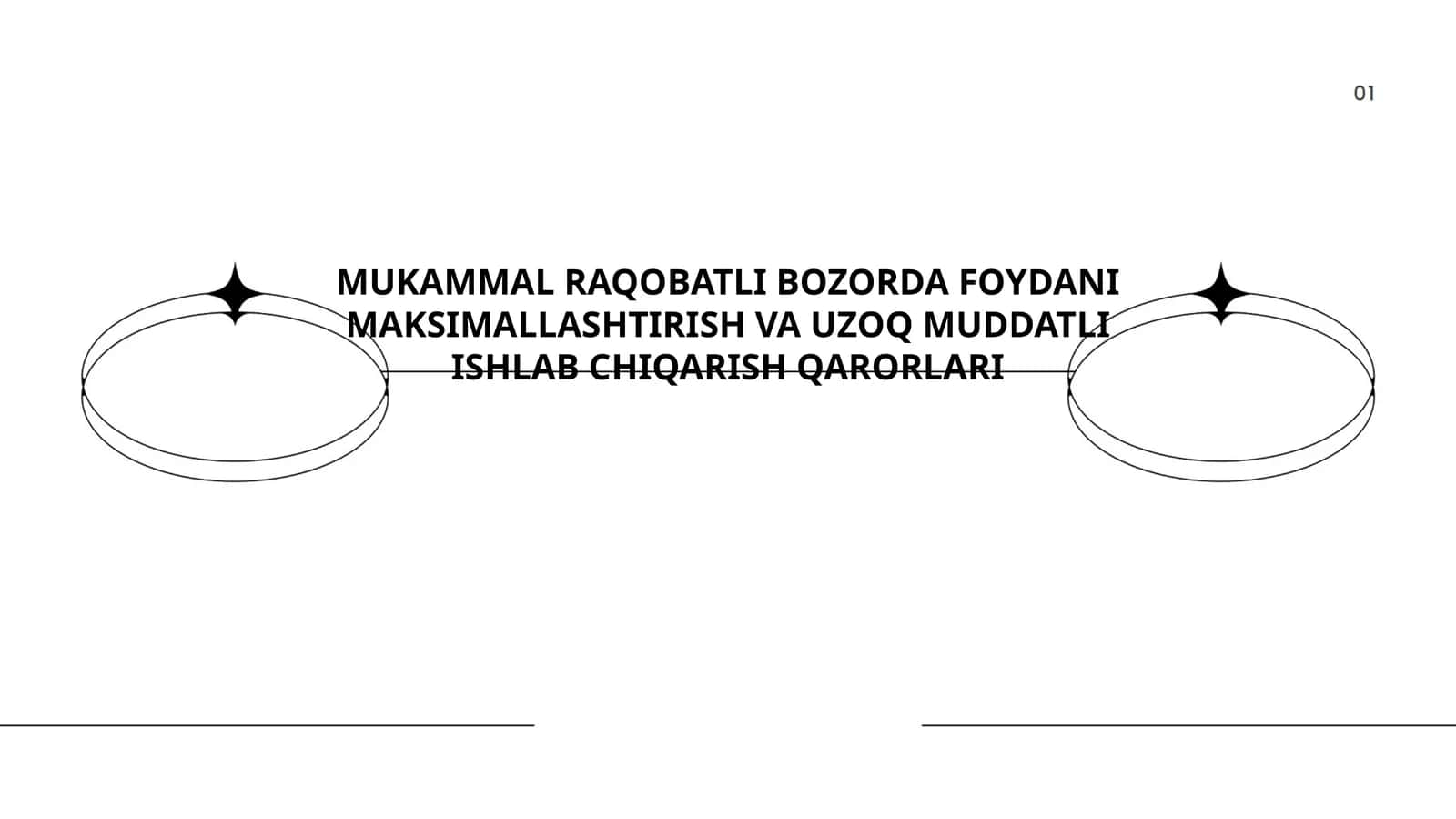 MUKAMMAL RAQOBATLI BOZORDA FOYDANI MAKSIMALLASHTIRISH VA UZOQ MUDDATLI ISHLAB CHIQARISH QARORLARI 1