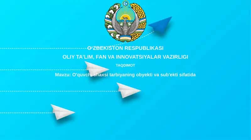 O'quvchi shaxsi tarbiyaning obyektiva sub'ekti sifatida 1