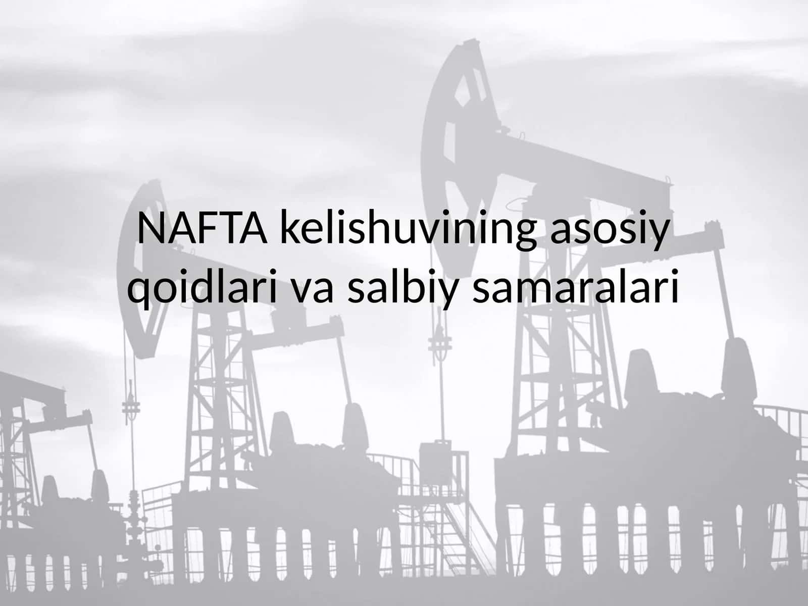 NAFTAkelishuviningasosiyqoidlarivasalbiysamaralari 1