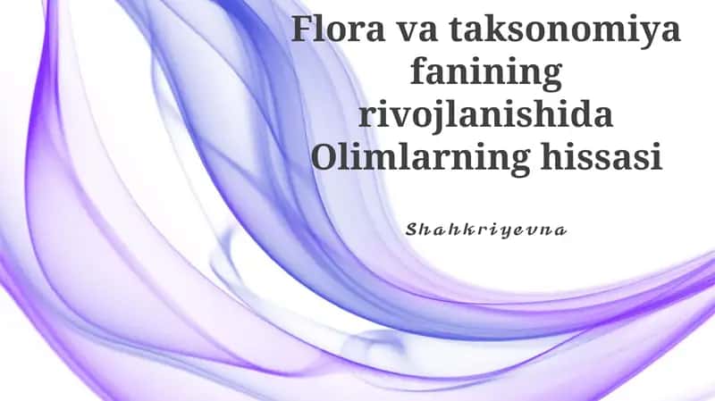 Oʻsimlik anatomiyasi va morfologiyasi 1