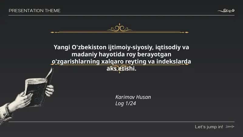 Yangi O'zbekiston ijtimoiy-siyosiy, iqtisodiy va madaniy hayotida roy berayotgan o'zgarishlarning xalqaro reyting va indekslarda aks etishi 1