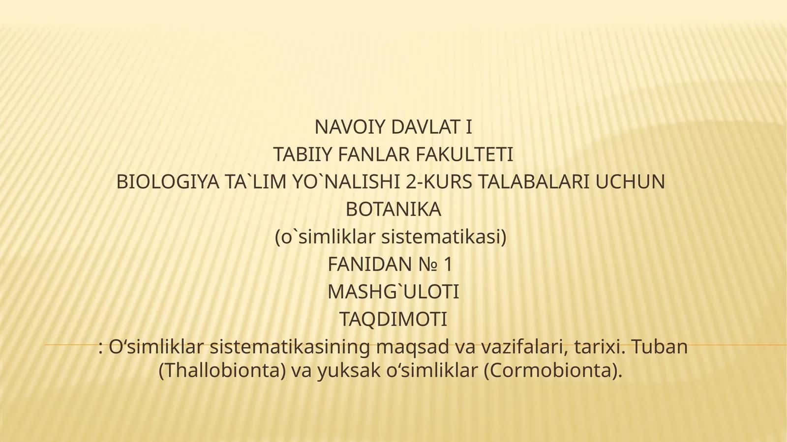 Botanika 1