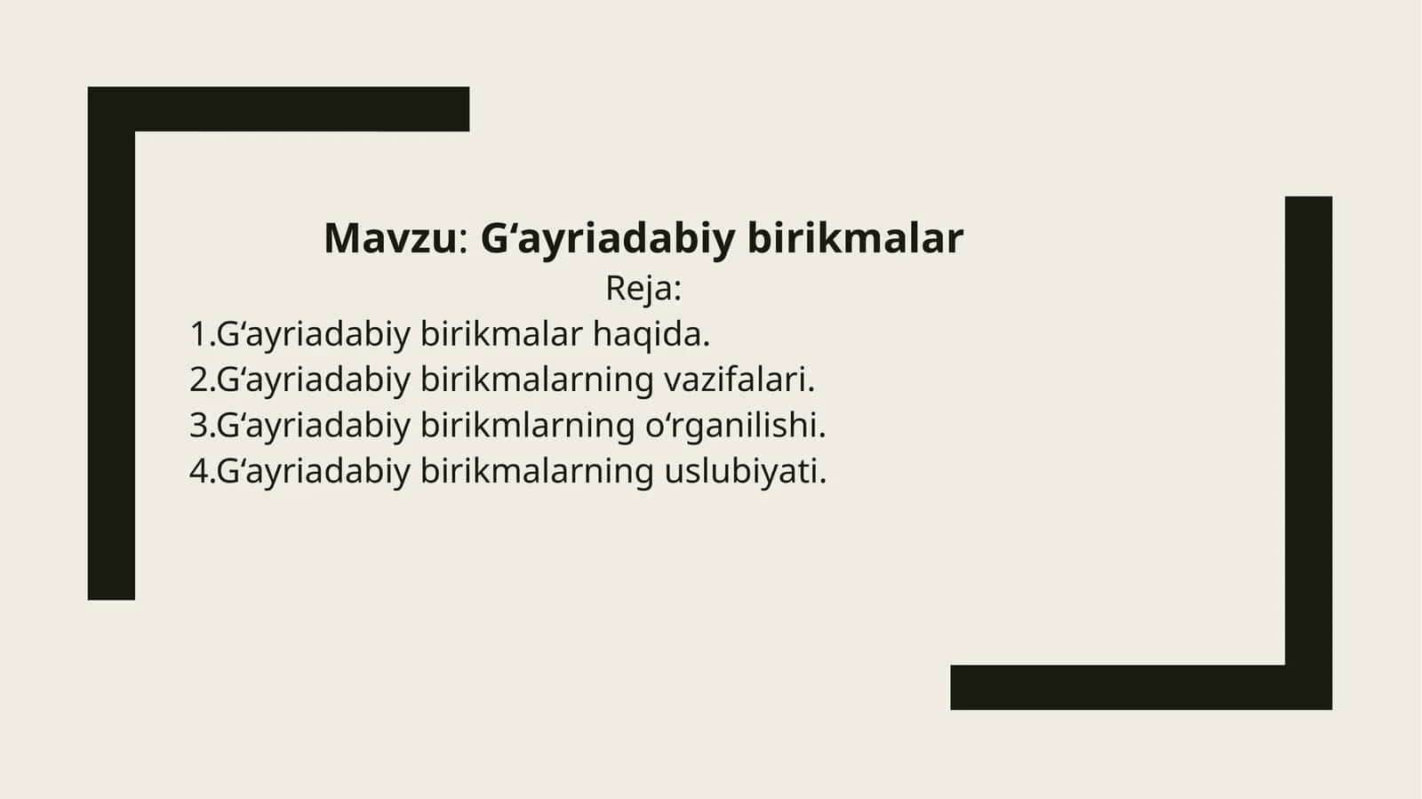 G‘ayriadabiy birikmalar 1