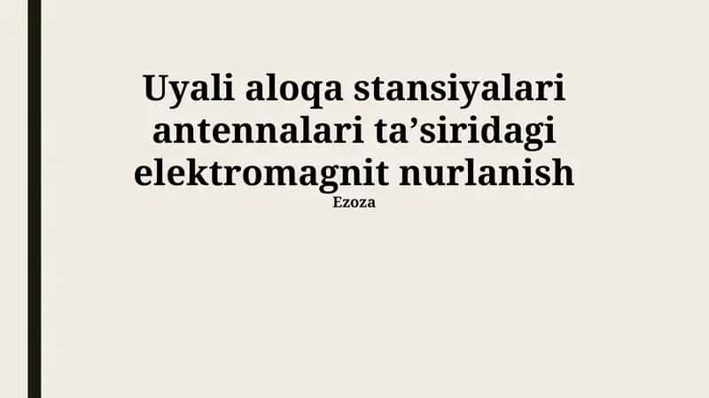 Mobil Aloqa Stansiyasi Antennalari 1
