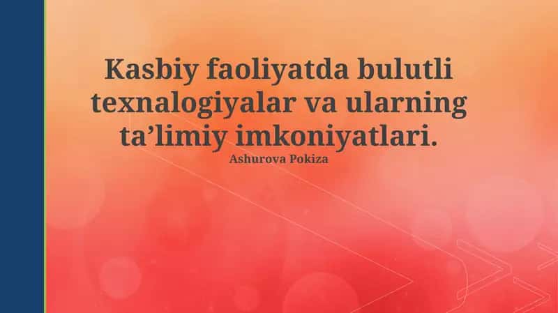 Bulutli Texnologiyalar: Kasbiy Imkoniyatlar va Ta'lim 1