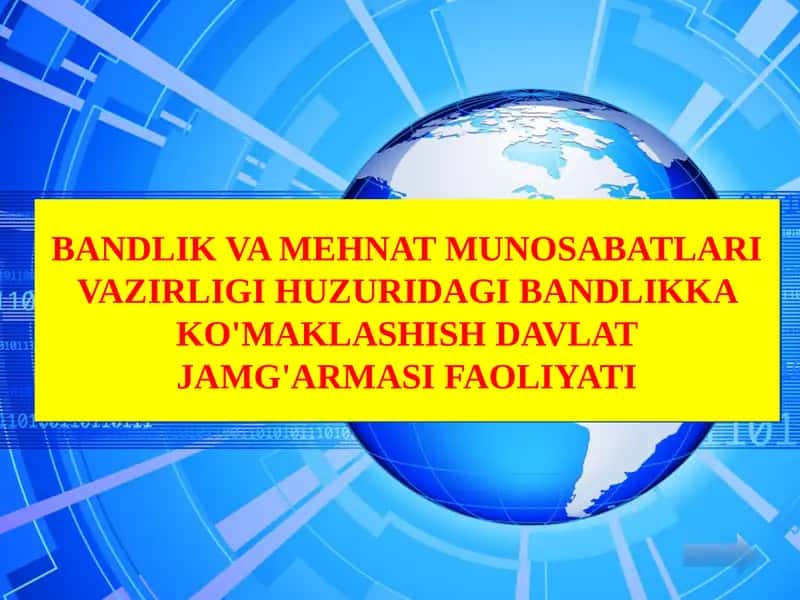 Bandlik va Mehnat Munosabatlari Vazirligi Huzuridagi Bandlikka Ko'maklashish Davlat Jamg'armasi Faoliyati 1